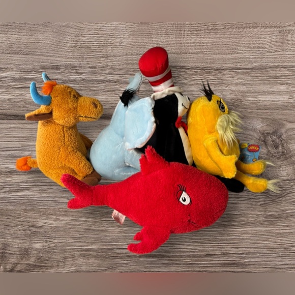 NWT Dr Seuss Cat In The Hat & Friends Plush Set Kohl's 12" Rare Stuffed Animal - Picture 5 of 6